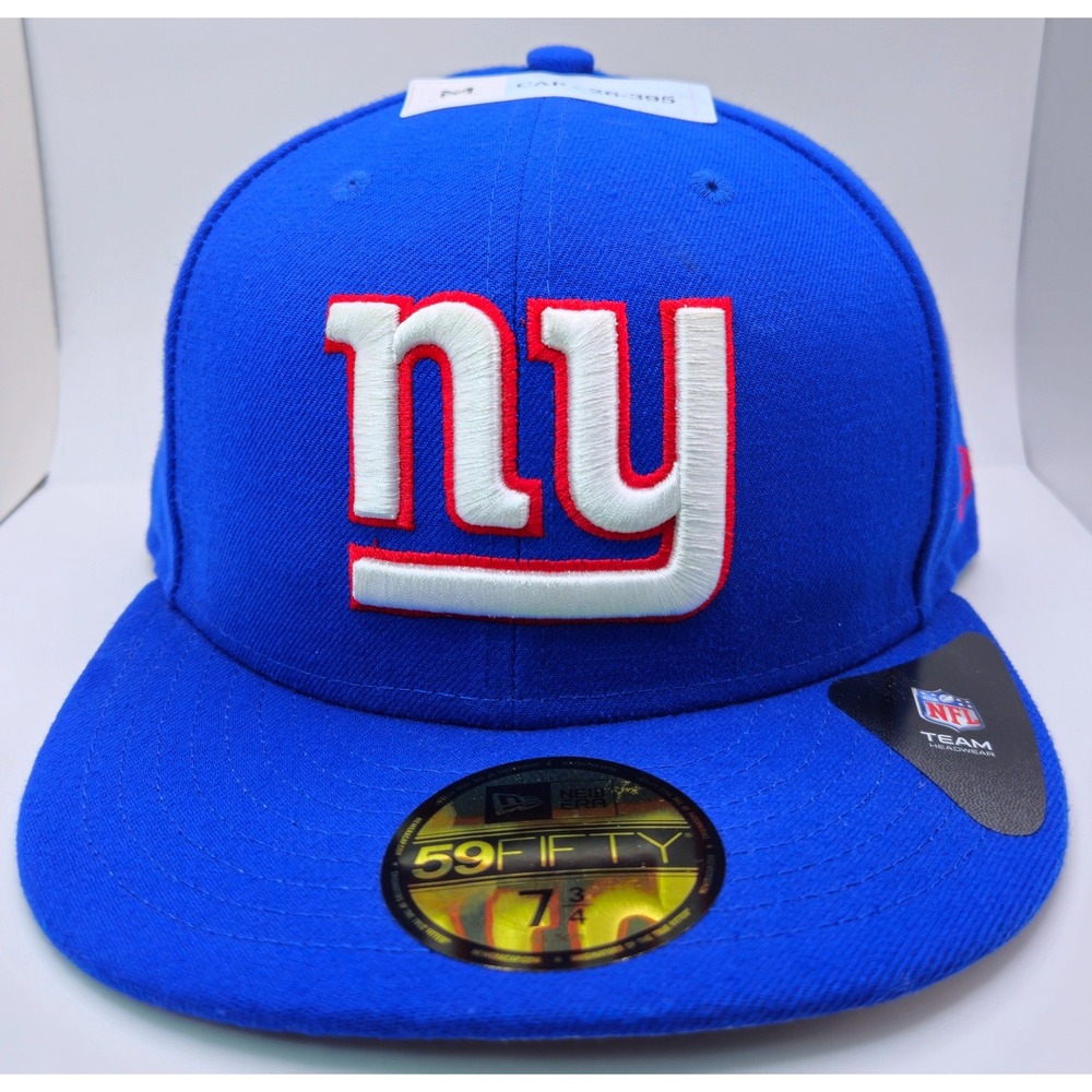 New Era 59FIFTY New York Giants NFL Fitted Hat 7 3/4 Royal Blue Flat Bill Cap